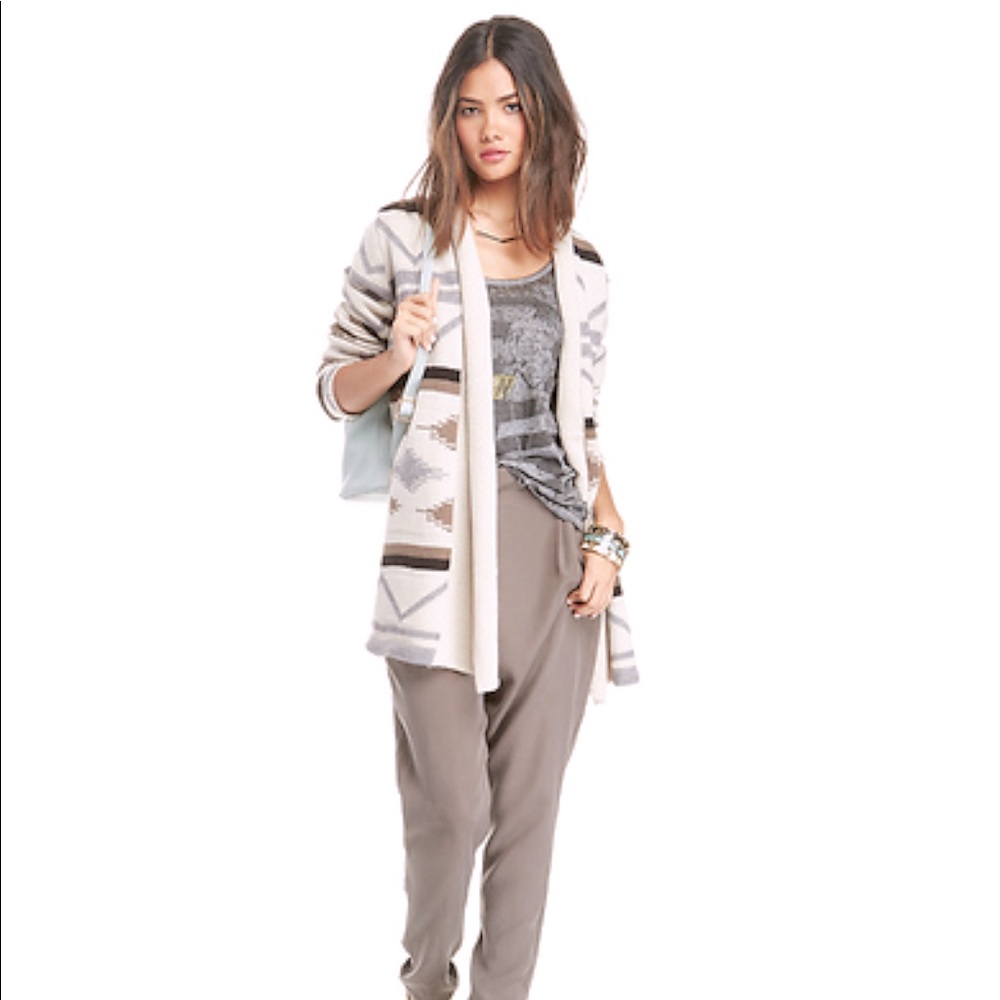 BB Dakota Denny Aztec Sweater Cardigan in Medium